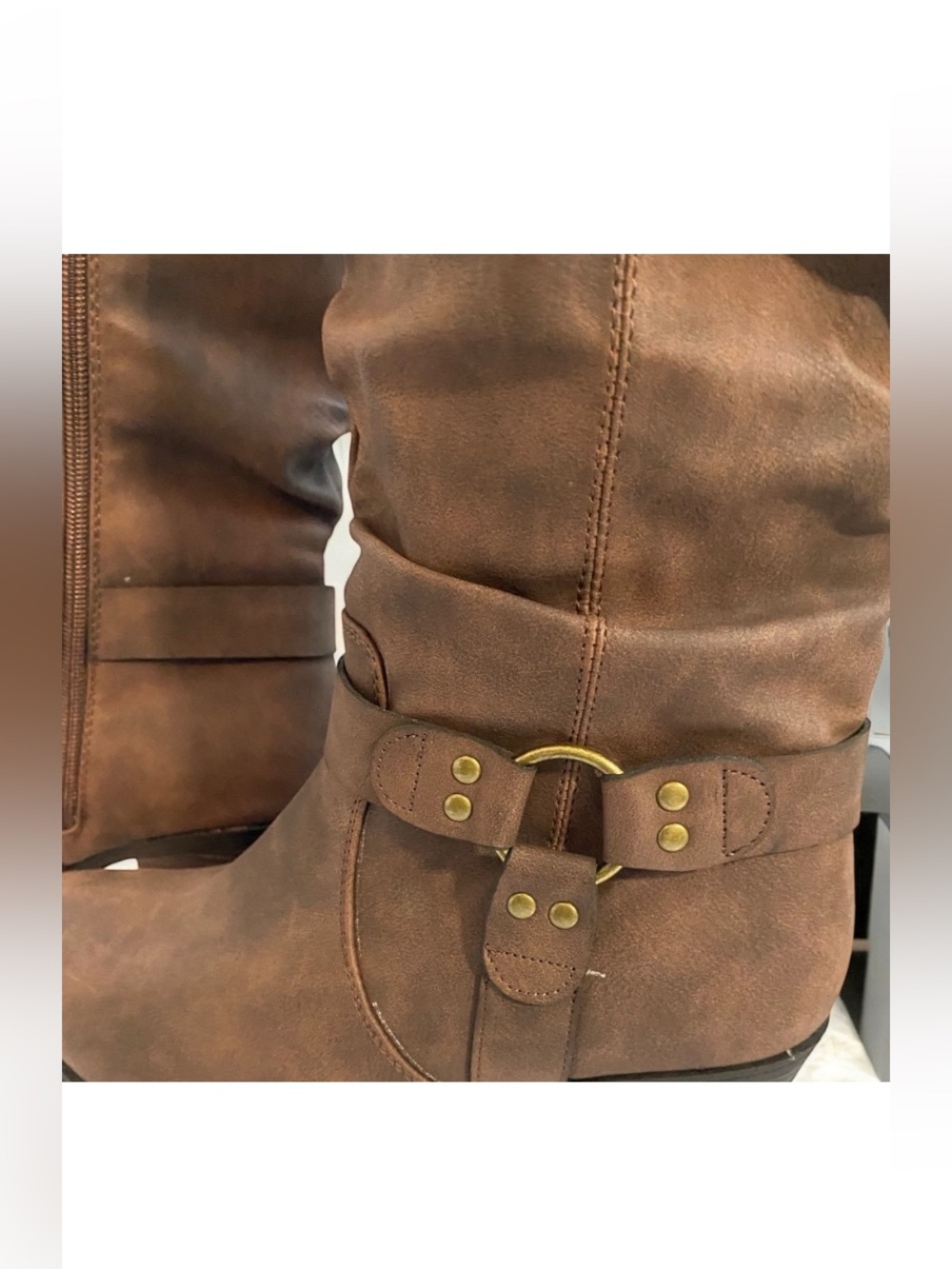 Camden Layne Brown Heeled Boots - Picture 4 of 5